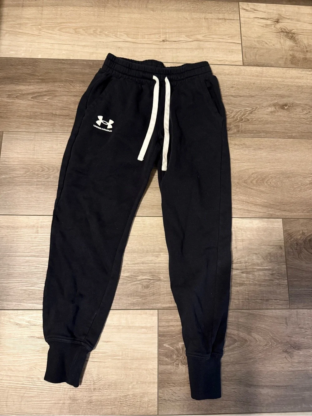 Under Armour Black Joggers with White Drawcord